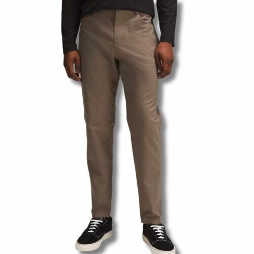 lulu abc slim fit trouser in warpstreme